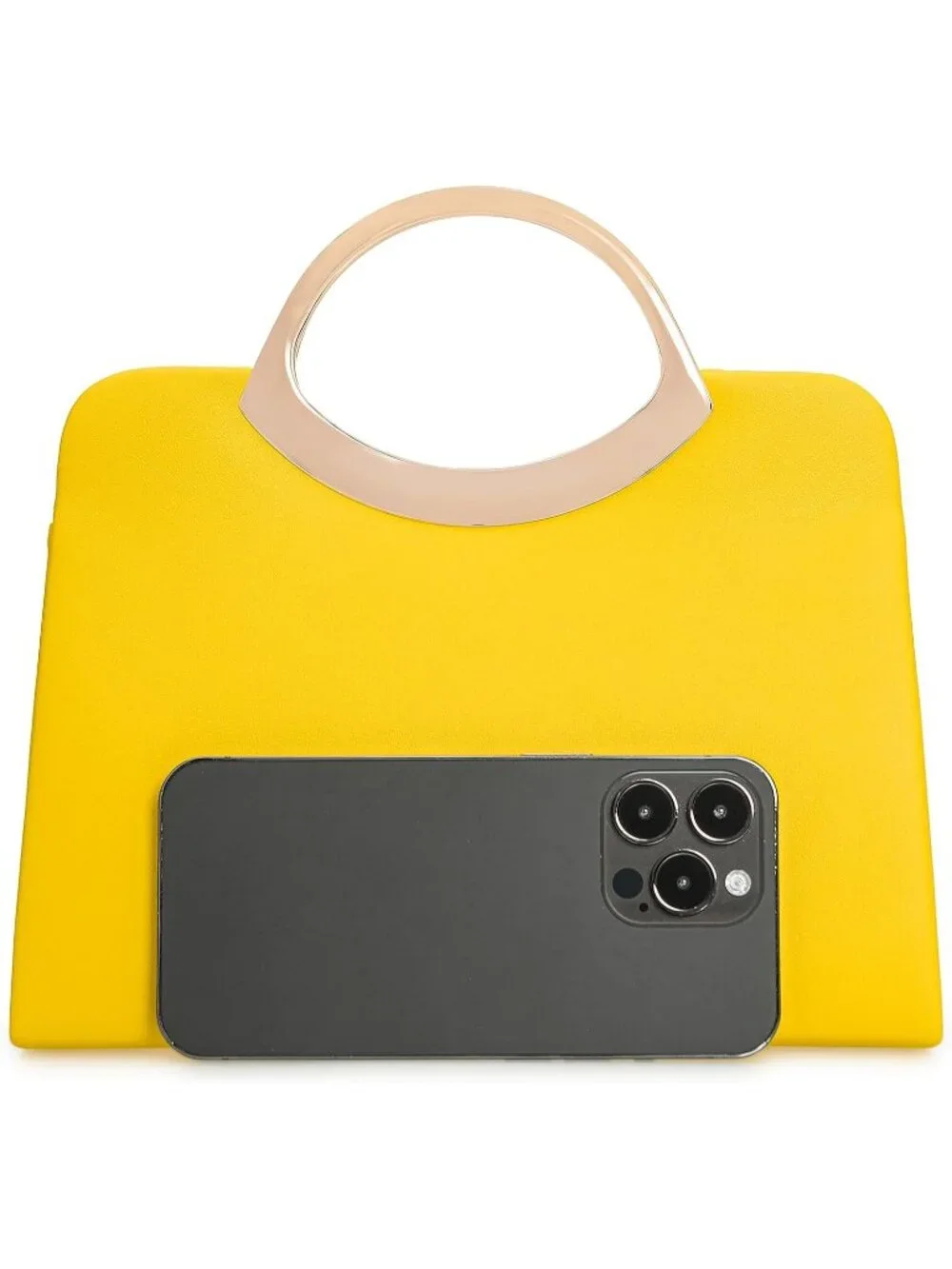 👜Women's Yellow Small Dressy Handbag Evening Bag Circle Handle Elegant Purse